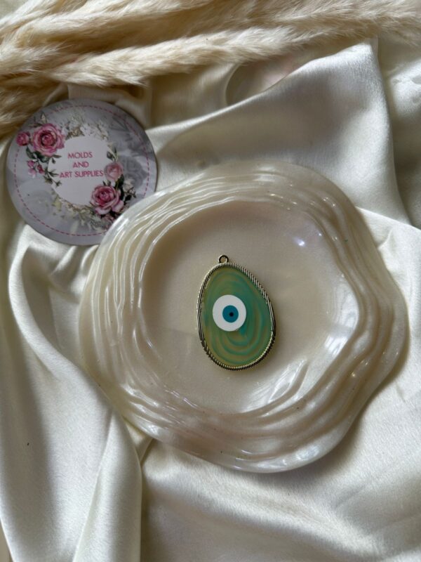 Agate Style Evil Eye Charm 001