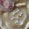 Iridescent White Flower Charms