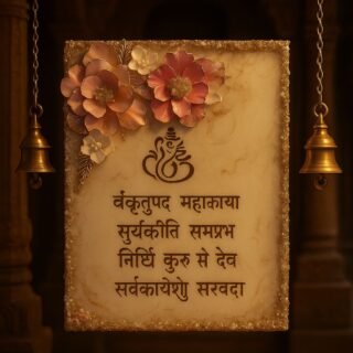Resin Mantra frame with 3D resin Florals