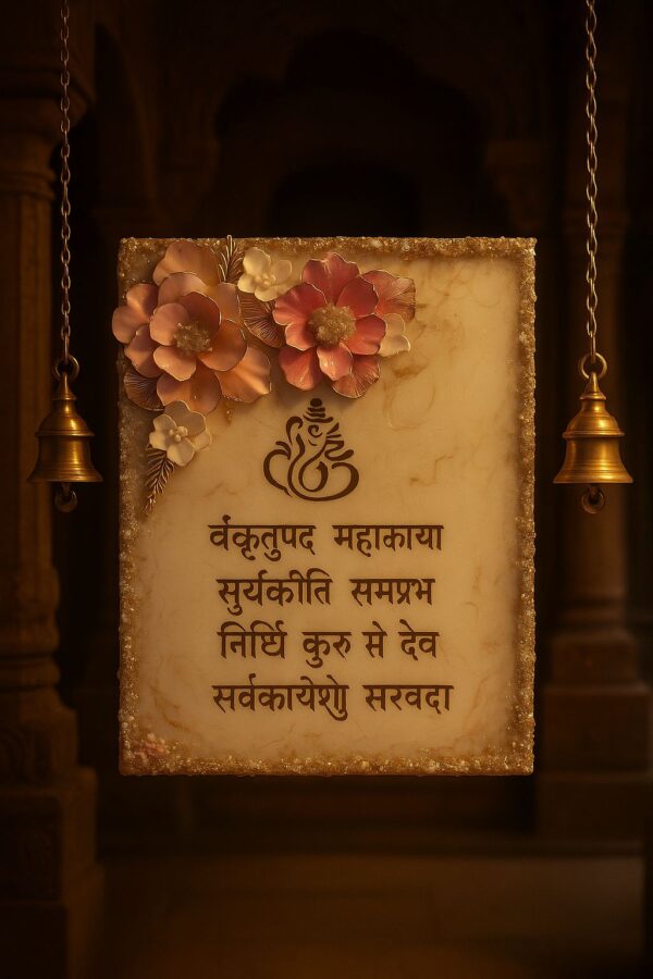 Resin Mantra frame with 3D resin Florals
