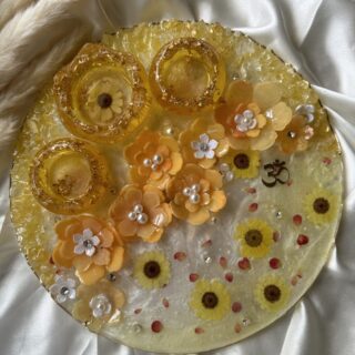 Pooja Thali - resin pooja plate (10 inch )