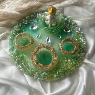 Pooja thali - made with resin (10 inch )