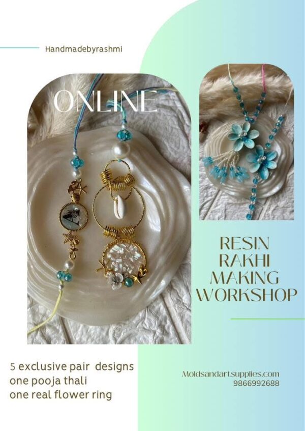 Resin Rakhi making workshop with pooja thali (tutorial )