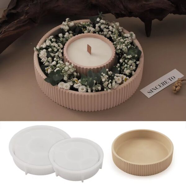 large ribbed trinket tray