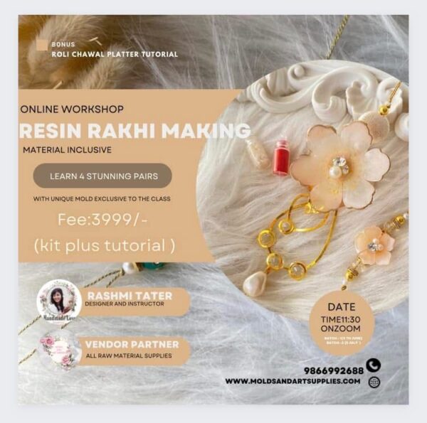 Resin rakhi making workshop (Online tutorial )