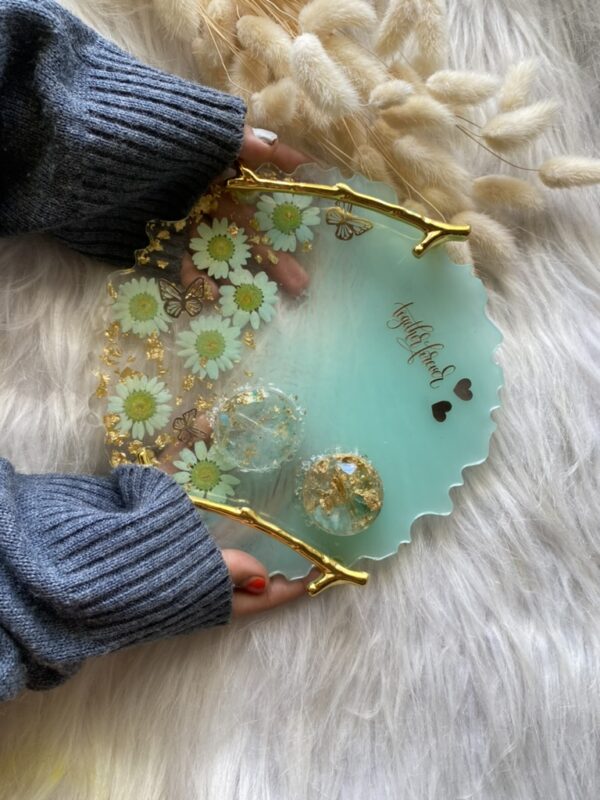 customizable resin Ring platter - engagment bliss