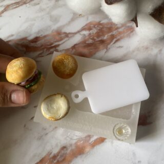 miniature burger platter set mold