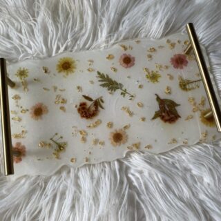 Resin REAL flower botanical Tray