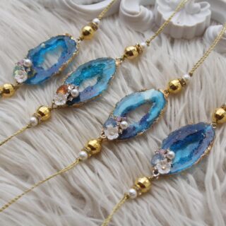 Resin agate handmade rakhi