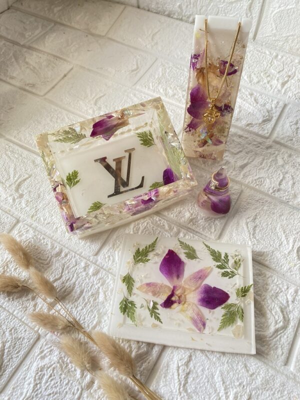 orchid Preservation - varmala preservation into trinkets and boxes