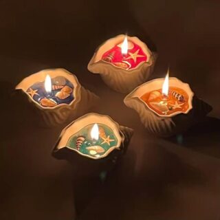Sea Shell Candles Set of 4