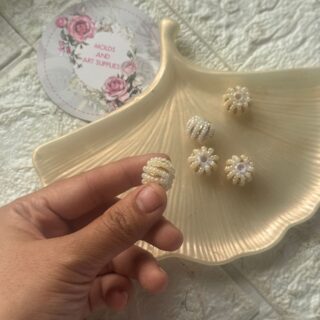 Gold and White Large Pearl- Pack of 10