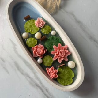 lotus theme candle bowl