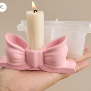 bow candle holder mold