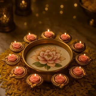 Festive URLI - complete diy kit for 10 varients (wax, molds ,etc)