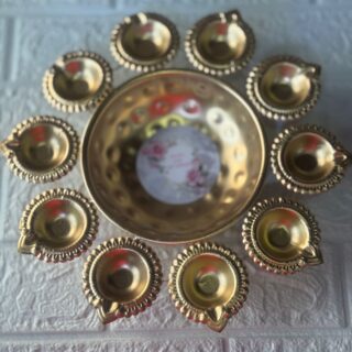 diya urli - large with ten diyas (pack of 10)