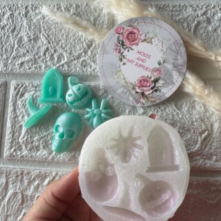 Halloween edit - spider , witch hat , skull , pumpkin mold