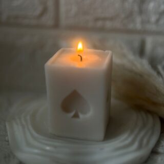 Poker themed pillar candle