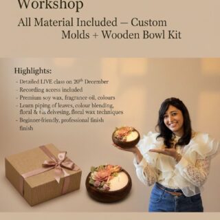 Premium floral candle bowl workshop - plus kit (7 molds included )