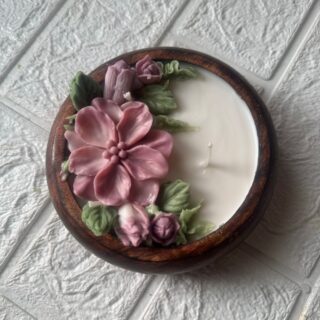 wedding bliss - floral candle bowl