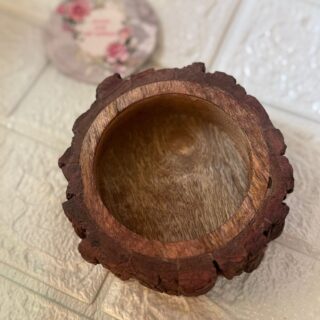 wooden bowl - raw rustic