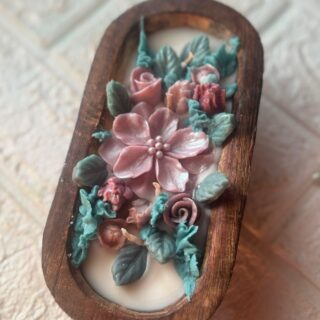 floral candle tub - wedding candle collection