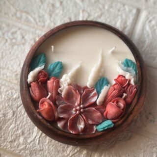 NOOR -(Floral candle bowl - wedding candle collection)