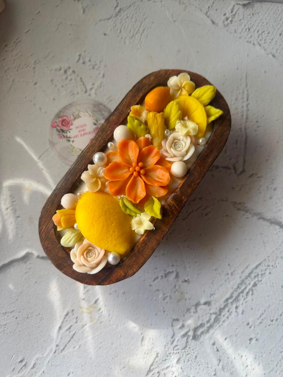 Exclusive bliss floral mold with hoop - wax sachet Mold - Image 3