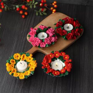 Rose tea light holder mold - Premium