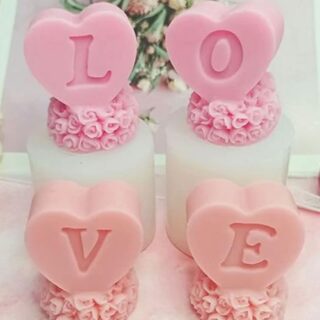 LoVe - set of 4  molds -medium size