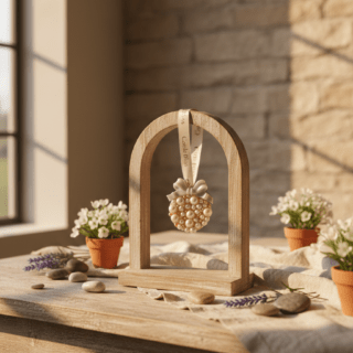 pearl ornament base with a bow - wax sachet mold