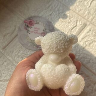Teddy with a heart mold