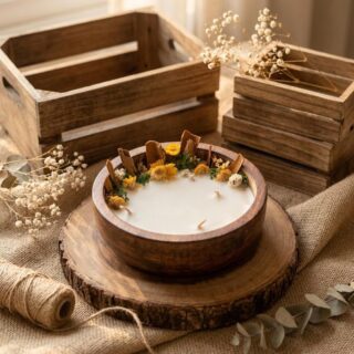 Botanical Candle Bowl - design 2