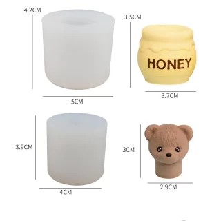 Teddy bear honey jar - 2 part mold