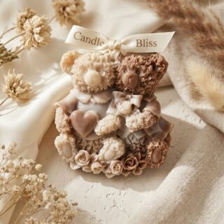 Teddy couple wax sachet mold