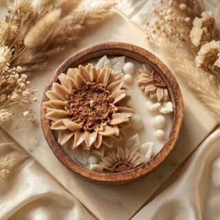 Sunshine Candle bowl - sunflower bowl