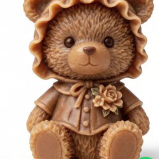 Teddy with bonnet mold