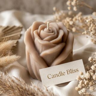 large rose bud candle