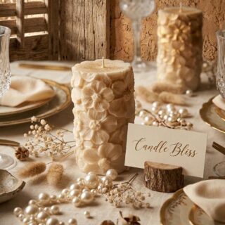 floral candle pillar