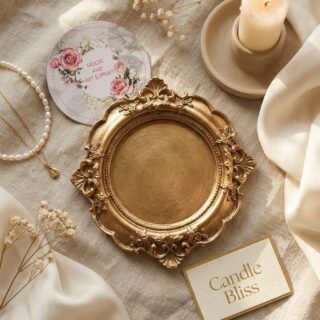 Victorian frame trinket dish - wax sachet mold