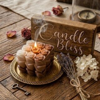 Rose bubble candle