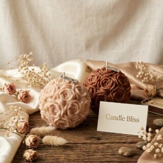 Rose Amour- rose ball candle