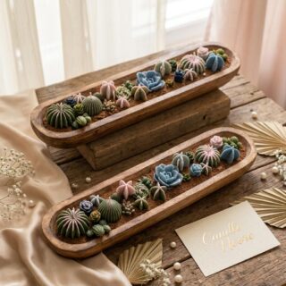 Succulent serinity large bowl