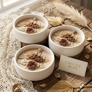 Wedding Candle bowls - divine rose melody