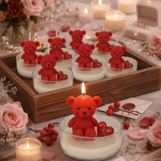 Teddy tealight candles