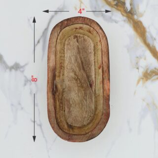 Boat shaped wooden bowl - pack of 10