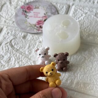 Mini Teddy mold - 3 cavity