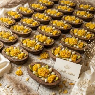 Wedding bulk order for haldi - candle bowl - marigold edit -pack of 25