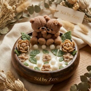 Candle Teddy bowls for mom to be - cute cuddles