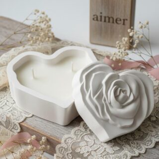 Heart box trinket with candle
